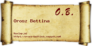 Orosz Bettina névjegykártya